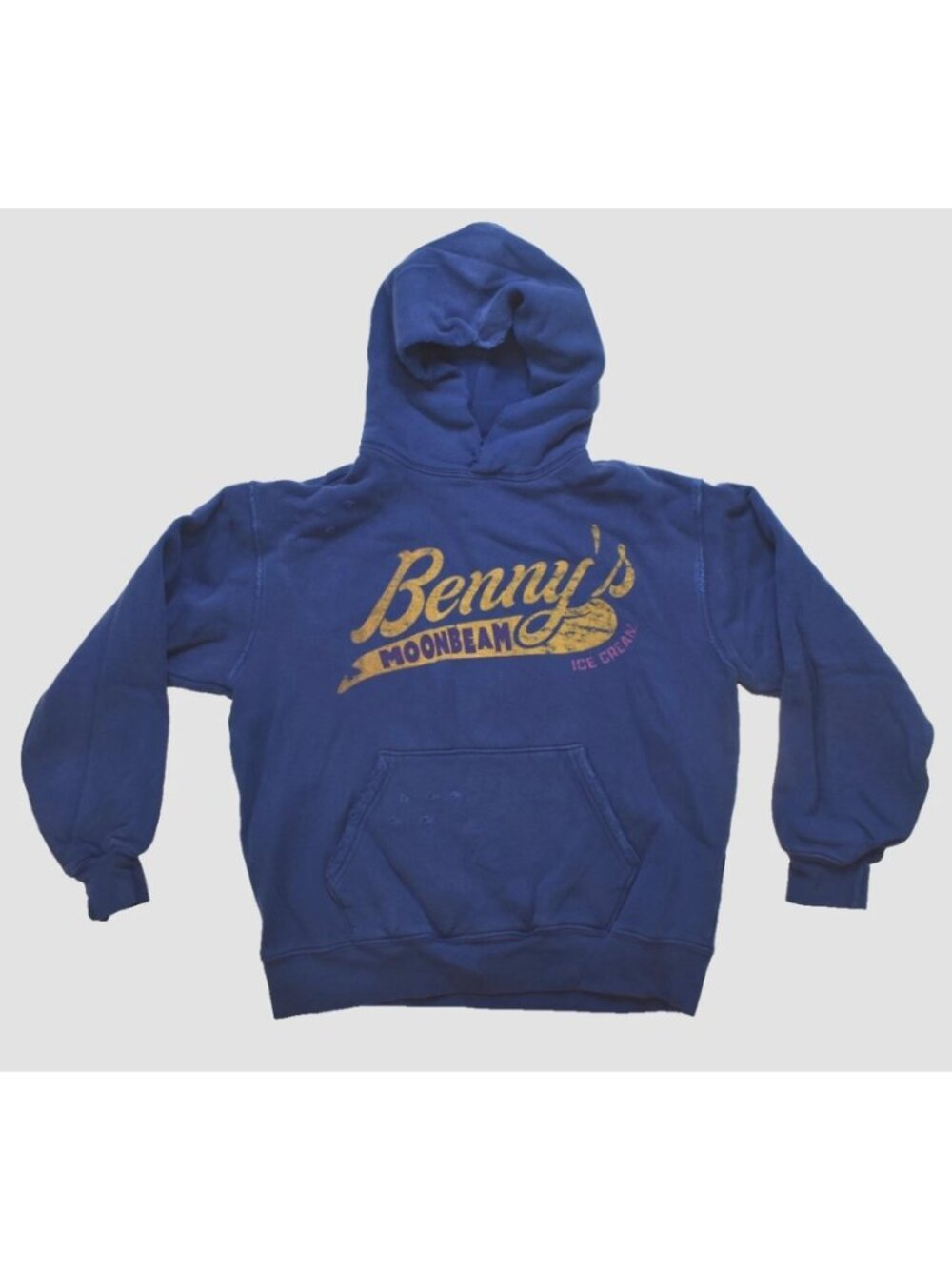 Benson Boone Adult Benny's Moonbeam Ice Cream Distressed Blue Hoodie New Small
